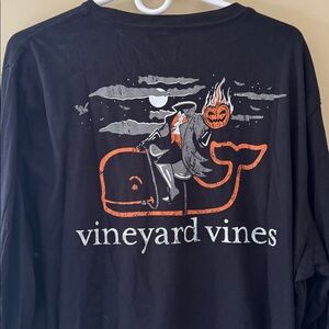 Vineyard Vines Black Long Sleeve Halloween Tee